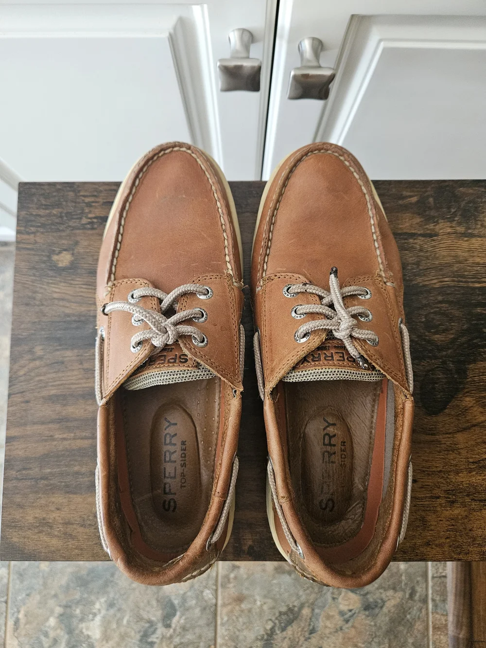 Sperry Billfish Cognac Leather Boat Shoes Preppy Nautical Old Money Casual Sport
